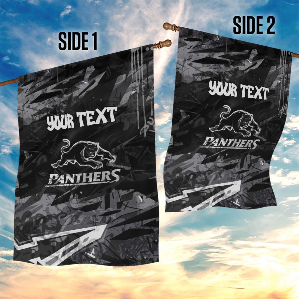 Personalized Penrith Panthers Garden Flag Graffiti Grunge Abstract Urban Street Style Design