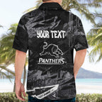 Personalized Penrith Panthers Hawaiian Shirt Graffiti Grunge Abstract Urban Street Style Design