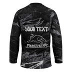 Personalized Penrith Panthers Hockey Jersey Graffiti Grunge Abstract Urban Street Style Design