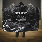 Personalized Penrith Panthers Hooded Blanket Graffiti Grunge Abstract Urban Street Style Design
