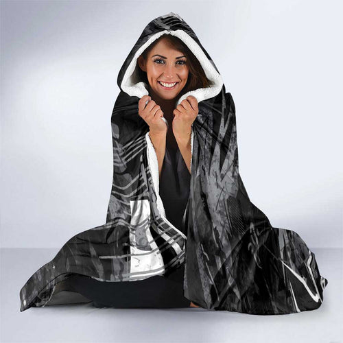 Personalized Penrith Panthers Hooded Blanket Graffiti Grunge Abstract Urban Street Style Design