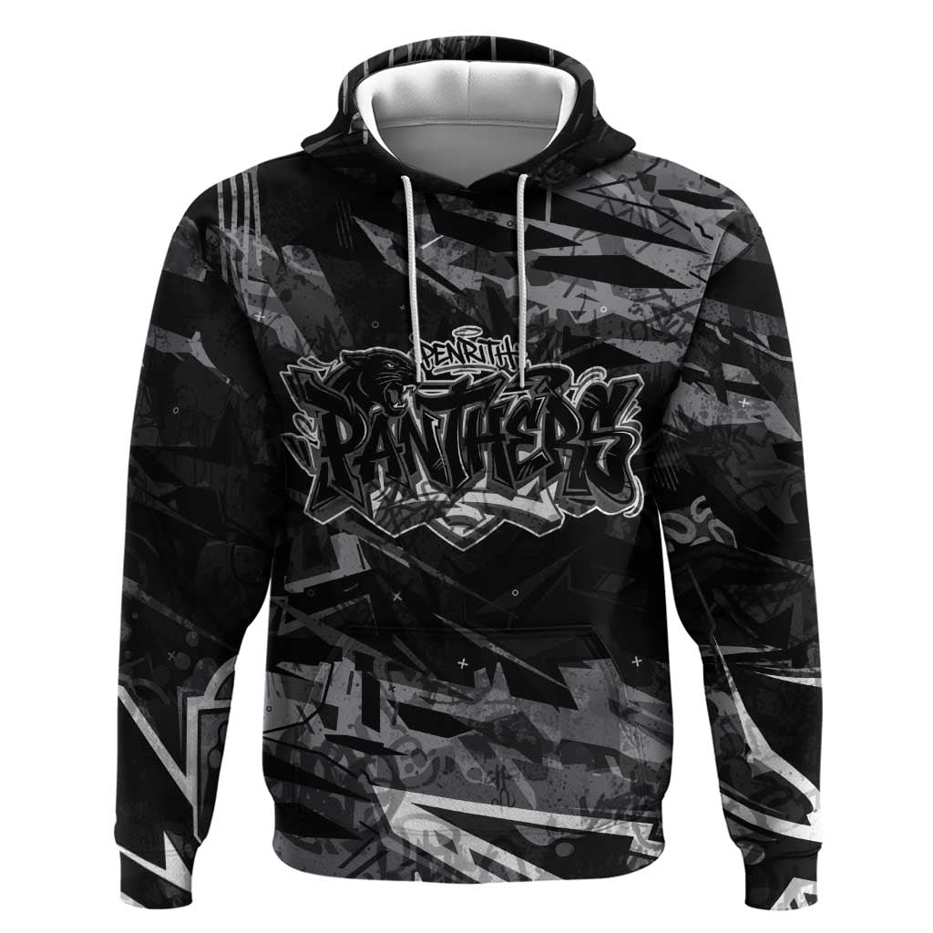 Personalized Penrith Panthers Hoodie Graffiti Grunge Abstract Urban Street Style Design