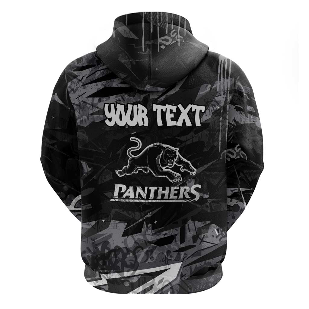 Personalized Penrith Panthers Hoodie Graffiti Grunge Abstract Urban Street Style Design