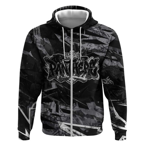 Personalized Penrith Panthers Hoodie Graffiti Grunge Abstract Urban Street Style Design