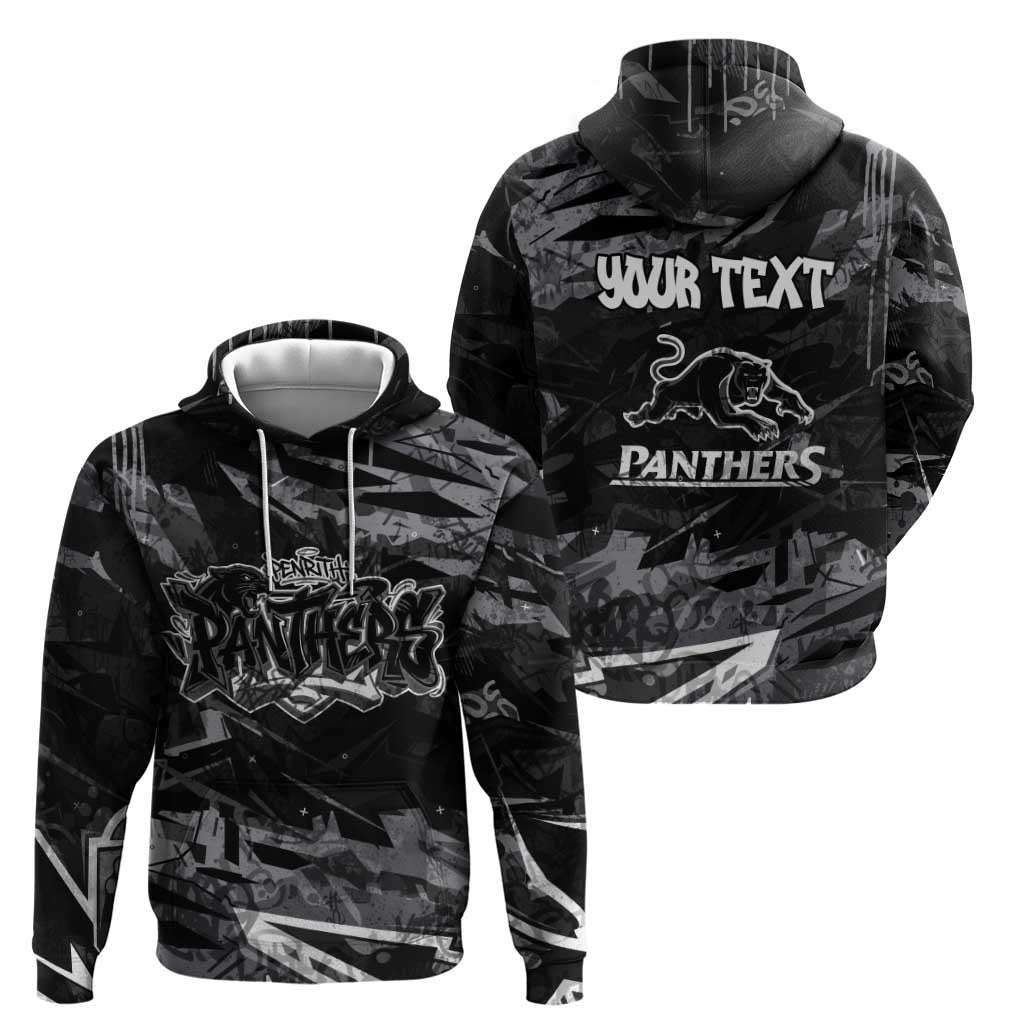 Personalized Penrith Panthers Hoodie Graffiti Grunge Abstract Urban Street Style Design
