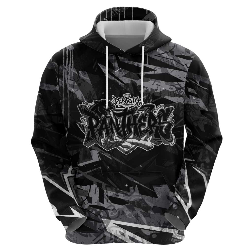 Personalized Penrith Panthers Hoodie Graffiti Grunge Abstract Urban Street Style Design