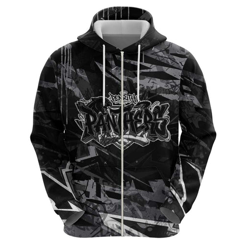 Personalized Penrith Panthers Hoodie Graffiti Grunge Abstract Urban Street Style Design