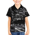 Personalized Penrith Panthers Kid Hawaiian Shirt Graffiti Grunge Abstract Urban Street Style Design