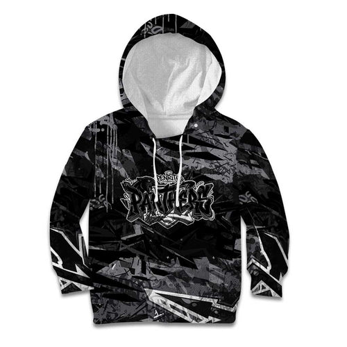 Personalized Penrith Panthers Kid Hoodie Graffiti Grunge Abstract Urban Street Style Design