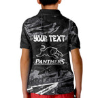 Personalized Penrith Panthers Kid Polo Shirt Graffiti Grunge Abstract Urban Street Style Design