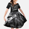 Personalized Penrith Panthers Kid Short Sleeve Dress Graffiti Grunge Abstract Urban Street Style Design