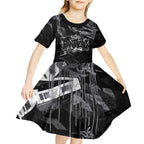 Personalized Penrith Panthers Kid Short Sleeve Dress Graffiti Grunge Abstract Urban Street Style Design