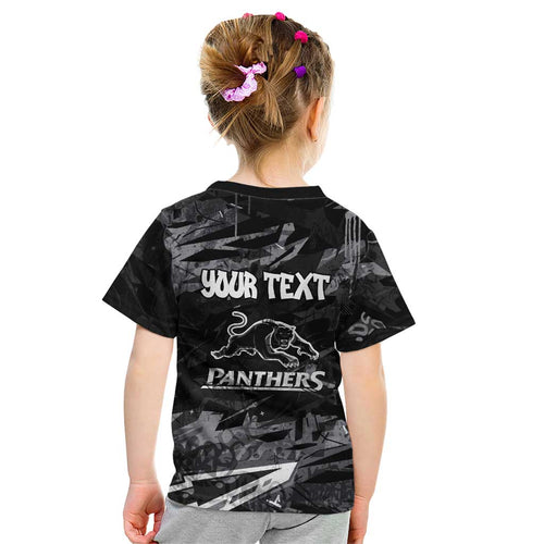 Personalized Penrith Panthers Kid T Shirt Graffiti Grunge Abstract Urban Street Style Design