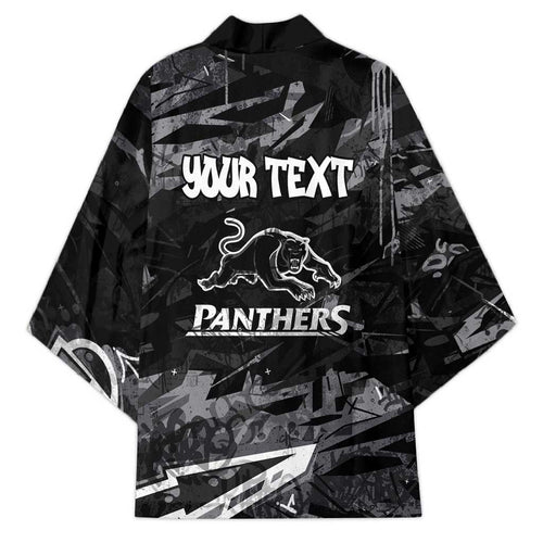 Personalized Penrith Panthers Kimono Graffiti Grunge Abstract Urban Street Style Design