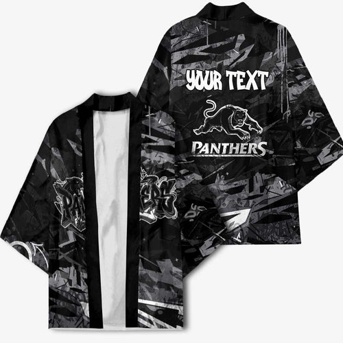 Personalized Penrith Panthers Kimono Graffiti Grunge Abstract Urban Street Style Design