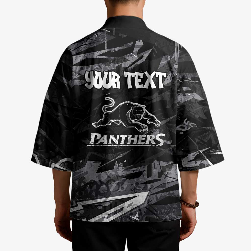 Personalized Penrith Panthers Kimono Graffiti Grunge Abstract Urban Street Style Design