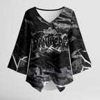 Personalized Penrith Panthers Kimono Sleeve Blouse Graffiti Grunge Abstract Urban Street Style Design