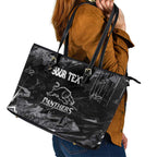 Personalized Penrith Panthers Leather Tote Bag Graffiti Grunge Abstract Urban Street Style Design