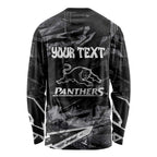 Personalized Penrith Panthers Long Sleeve Shirt Graffiti Grunge Abstract Urban Street Style Design