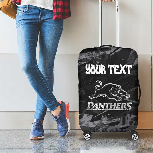 Personalized Penrith Panthers Luggage Cover Graffiti Grunge Abstract Urban Street Style Design