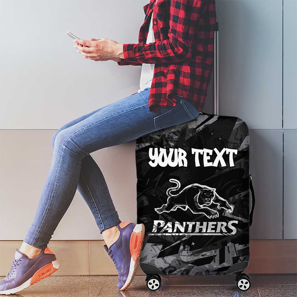 Personalized Penrith Panthers Luggage Cover Graffiti Grunge Abstract Urban Street Style Design