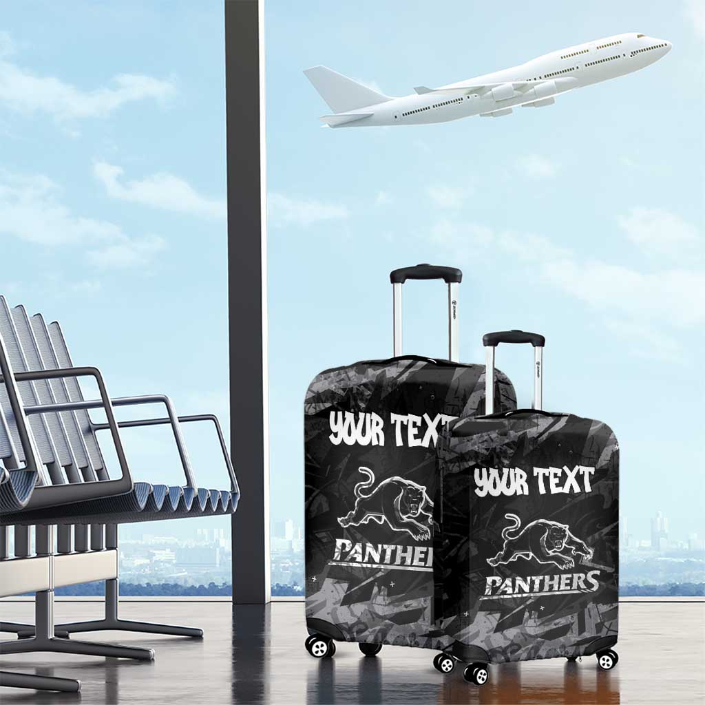 Personalized Penrith Panthers Luggage Cover Graffiti Grunge Abstract Urban Street Style Design