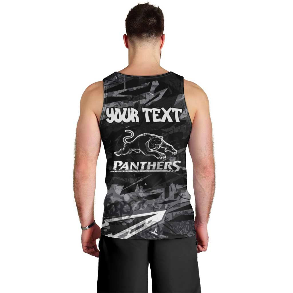 Personalized Penrith Panthers Men Tank Top Graffiti Grunge Abstract Urban Street Style Design