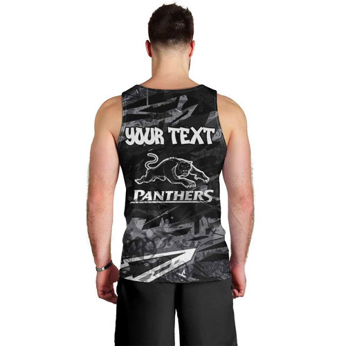 Personalized Penrith Panthers Men Tank Top Graffiti Grunge Abstract Urban Street Style Design