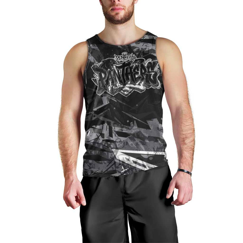Personalized Penrith Panthers Men Tank Top Graffiti Grunge Abstract Urban Street Style Design