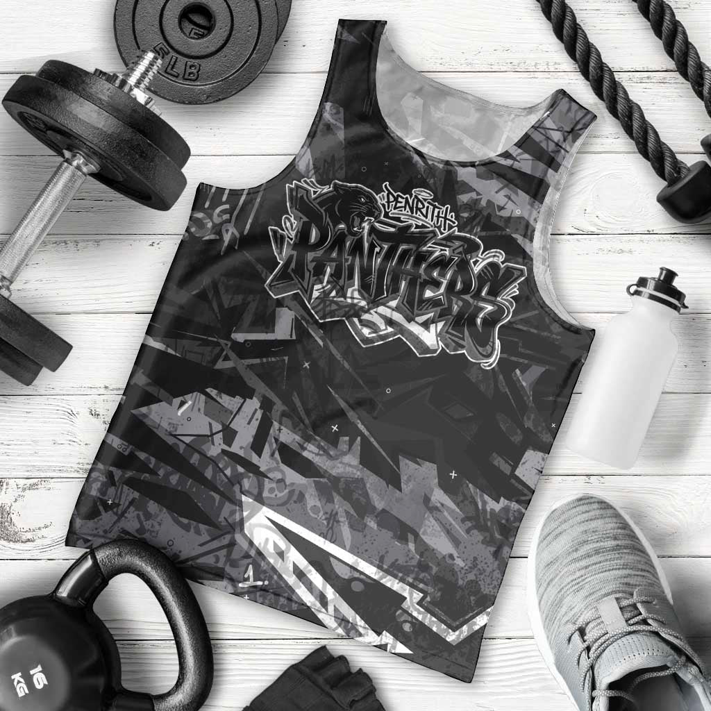 Personalized Penrith Panthers Men Tank Top Graffiti Grunge Abstract Urban Street Style Design