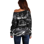 Personalized Penrith Panthers Off Shoulder Sweater Graffiti Grunge Abstract Urban Street Style Design