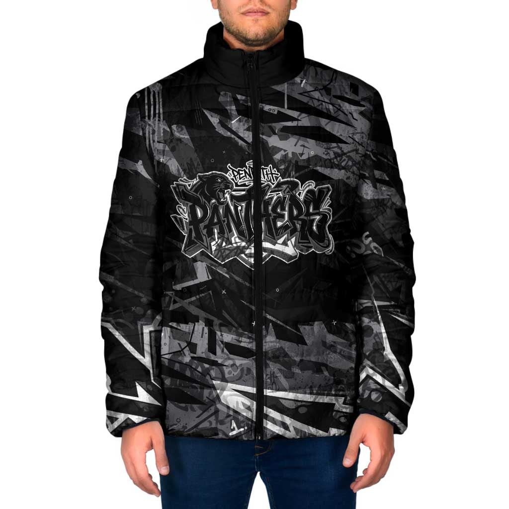 Personalized Penrith Panthers Padded Jacket Graffiti Grunge Abstract Urban Street Style Design
