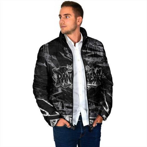 Personalized Penrith Panthers Padded Jacket Graffiti Grunge Abstract Urban Street Style Design