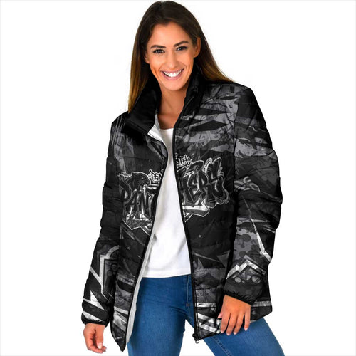 Personalized Penrith Panthers Padded Jacket Graffiti Grunge Abstract Urban Street Style Design