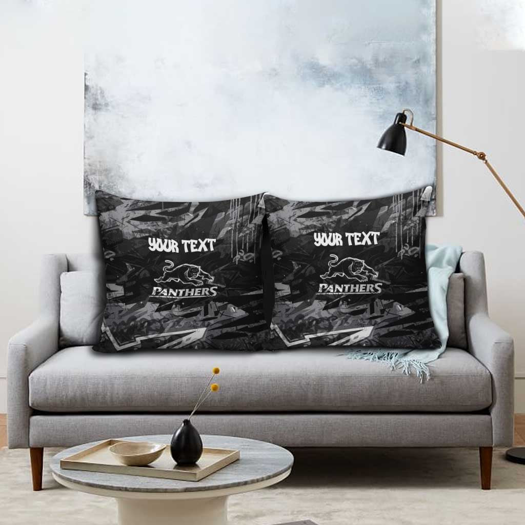 Personalized Penrith Panthers Pillow Cover Graffiti Grunge Abstract Urban Street Style Design