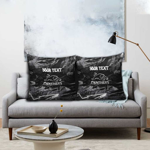 Personalized Penrith Panthers Pillow Cover Graffiti Grunge Abstract Urban Street Style Design