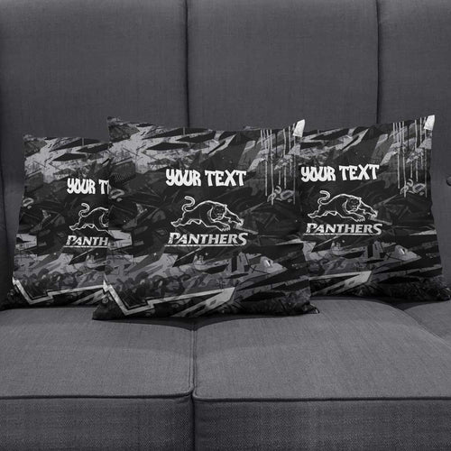 Personalized Penrith Panthers Pillow Cover Graffiti Grunge Abstract Urban Street Style Design