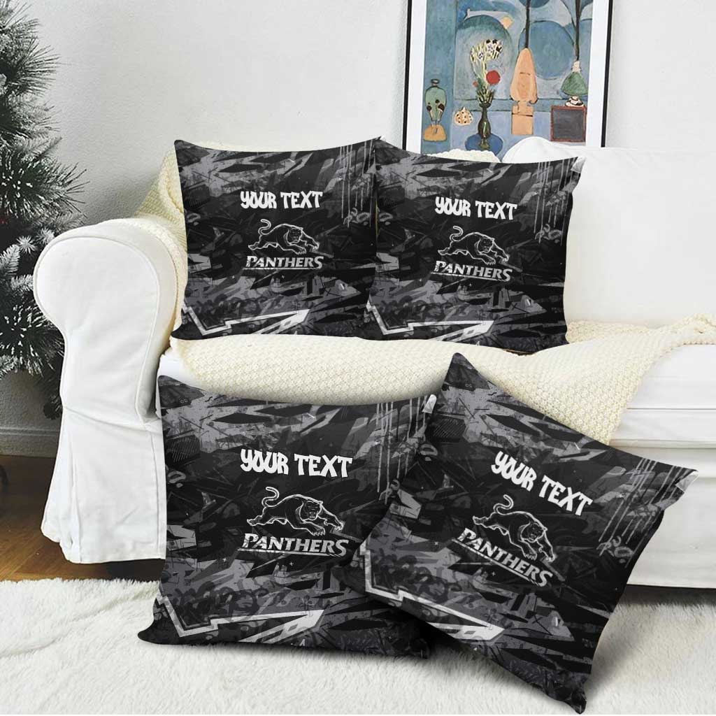 Personalized Penrith Panthers Pillow Cover Graffiti Grunge Abstract Urban Street Style Design