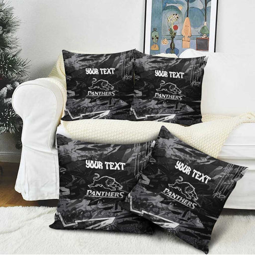 Personalized Penrith Panthers Pillow Cover Graffiti Grunge Abstract Urban Street Style Design