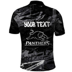 Personalized Penrith Panthers Polo Shirt Graffiti Grunge Abstract Urban Street Style Design
