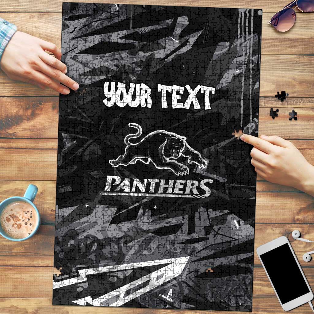 Personalized Penrith Panthers Puzzle Graffiti Grunge Abstract Urban Street Style Design