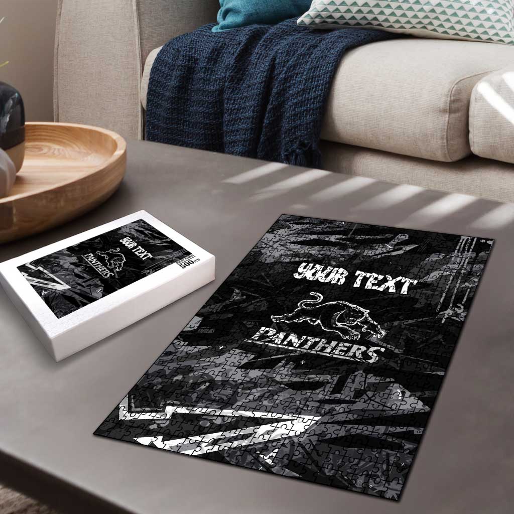 Personalized Penrith Panthers Puzzle Graffiti Grunge Abstract Urban Street Style Design