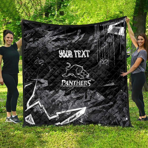Personalized Penrith Panthers Quilt Graffiti Grunge Abstract Urban Street Style Design