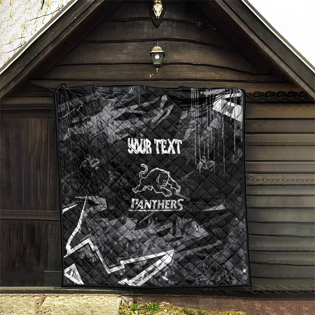 Personalized Penrith Panthers Quilt Graffiti Grunge Abstract Urban Street Style Design