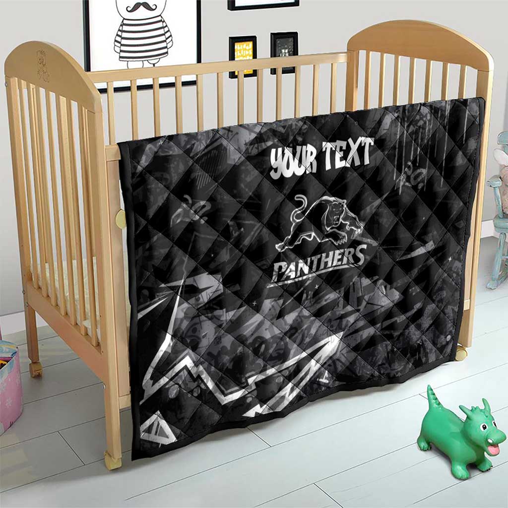 Personalized Penrith Panthers Quilt Graffiti Grunge Abstract Urban Street Style Design