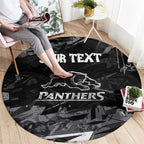 Personalized Penrith Panthers Round Carpet Graffiti Grunge Abstract Urban Street Style Design