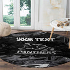 Personalized Penrith Panthers Round Carpet Graffiti Grunge Abstract Urban Street Style Design