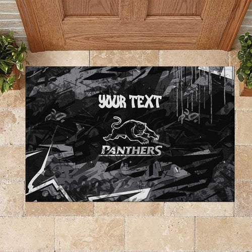 Personalized Penrith Panthers Rubber Doormat Graffiti Grunge Abstract Urban Street Style Design