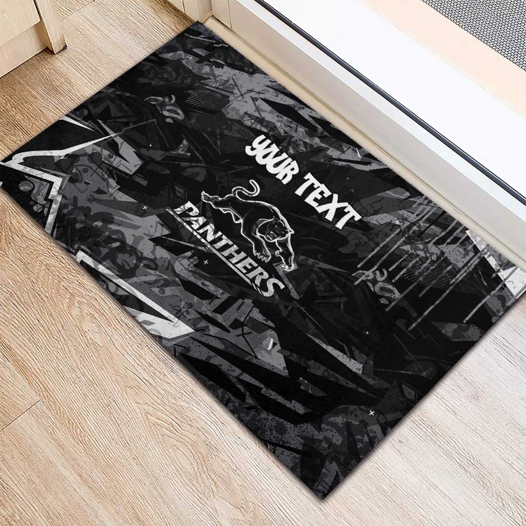 Personalized Penrith Panthers Rubber Doormat Graffiti Grunge Abstract Urban Street Style Design