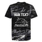 Personalized Penrith Panthers Rugby Jersey Graffiti Grunge Abstract Urban Street Style Design